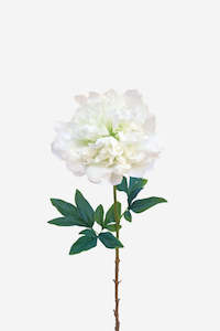 Faux Greenery: Exotic Peony - White