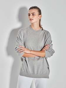 Juliette Hogan Lounge: JHL Crew Sweater - Grey Marle