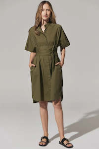 Sale: Toya Shirt Dress - Khaki