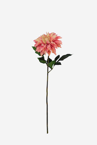Faux Greenery: Cafe Au Lait Dahlia - Salmon