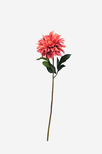 Faux Greenery: Cafe Au Lait Dahlia - Coral