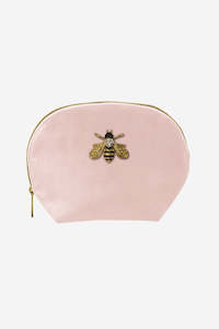 Bee Velvet Cosmetic Bag - Blush