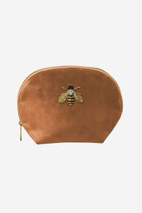 Bee Velvet Cosmetic Bag - Sienna