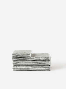 Stripe Organic Cotton Olive/White - Bath Towel