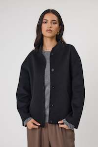 Annex Wool Bomber - Black