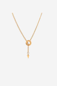 Orbit Lariat Necklace - Gold