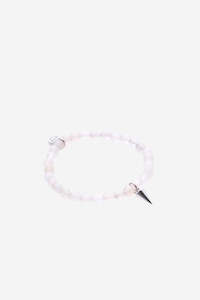 Love Hate Bracelet - Rose Quartz/Silver