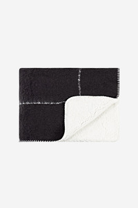 Grid Sherpa Throw - Black