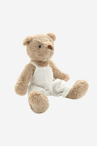 Honey Bear Overalls - White