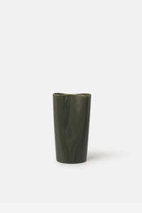 Large Pinch Vase - Charcoal Green