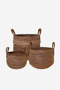 Vases Votives And Planters: Nala Planter Basket W/ Handles