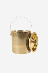 Art Deco Ice Bucket with Lid - Gold