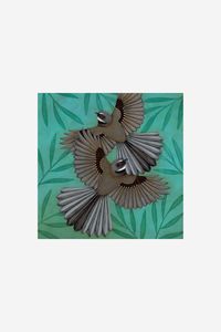 Wall Art: Freedom Fantails Art Print In Box Frame - Small