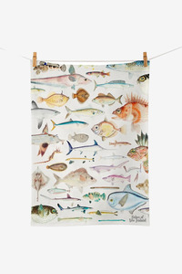 Dining: Fishes Of NZ - Tea Towel