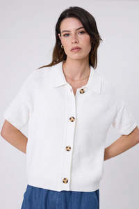 Marina Knit Shirt - Chalk