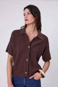 Marlow: Marina Knit Shirt - Carob