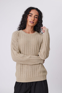 Evergreen Knit Crew - Oat