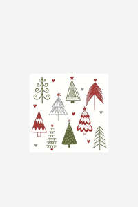 Fun Trees Napkins - Red and Green