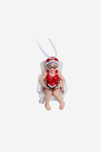 Mrs Claus On Beach Chair