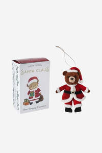 Here Comes Santa Claus Bear Decoration