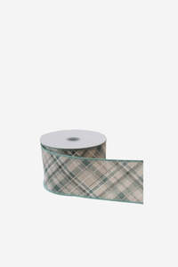 Christmas Gifting: Ribbon - Green Tartan Pattern