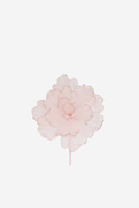 Christmas Decorations: Peony - Pink Organza