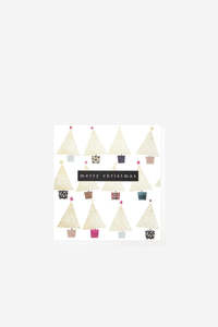 Caroline Gardner - Merry Christmas Gold Dotty Trees - Christmas Card