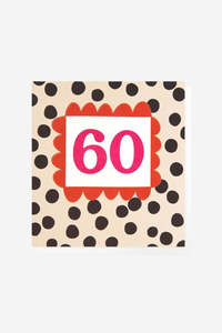 Age 60 Polka Dot - Gift Card