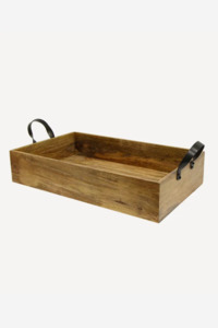 Ploughmans Rectangle Tray with Iron Handles