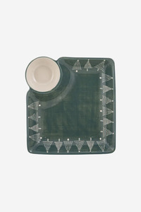Ladelle: Christmas Evergreen Chip & Dip Plate