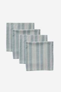 Dining: Swansea Napkin Set - Blue Stripe