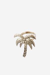Palm Tree Brass Napkin Ring