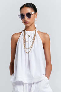 Scout Bow Back Top - Off-White