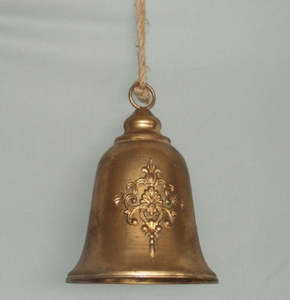 Accessories: Gold Bell With Hemp Rope Large