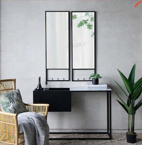 Hall Tables: Industrial Hall Table And 2 Mirrors