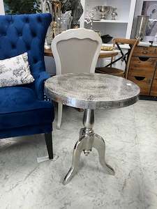 Living 1: Aluminium Silver Side Table Large