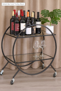 Dining 1: Deliah Bar Cart/ Trolley Black