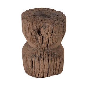 Side End Tables: Antique Round Stool Large