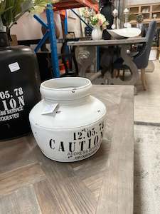 Vases Jugs Jars: Caution Pot White