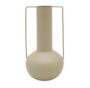 Pippy  Metal Vase White 8x35CM