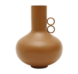 Ivy Metal Vase OCHRE 8.5x33