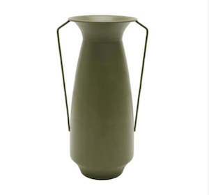 Delta Metal Vase Olive 19x45CM