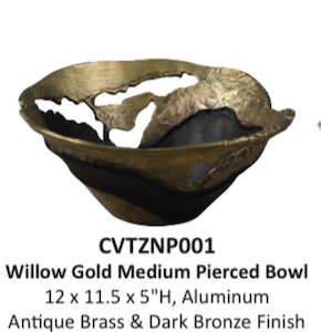 Willow Gold Pierced Bowl