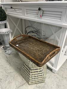 MORNING BREAKFAST TRAY WITH GLASS INSERT/ Medium