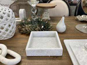 Trays Boxes: Marble Napkin Box 20x20cm