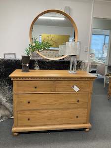 New Arrival: Maison French Oak Natural 4 Drawer Chest of Drawer/Low boy  Natural