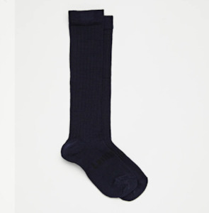 WOMENS Merino Wool Plain Knee High Socks | Woman | NAVY