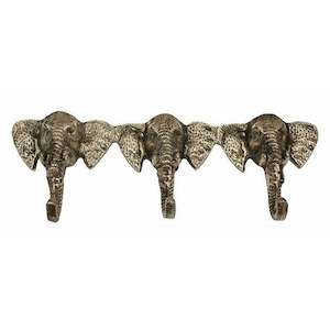 Homewares: ELEPHANT HOOKS IN ANTIQUE NICKEL FINISH