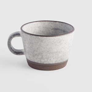 Dining: Concrete Grey Mug with Handle- SET OF TWO