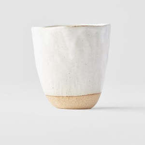 Dining: White Lopsided Mug- Large